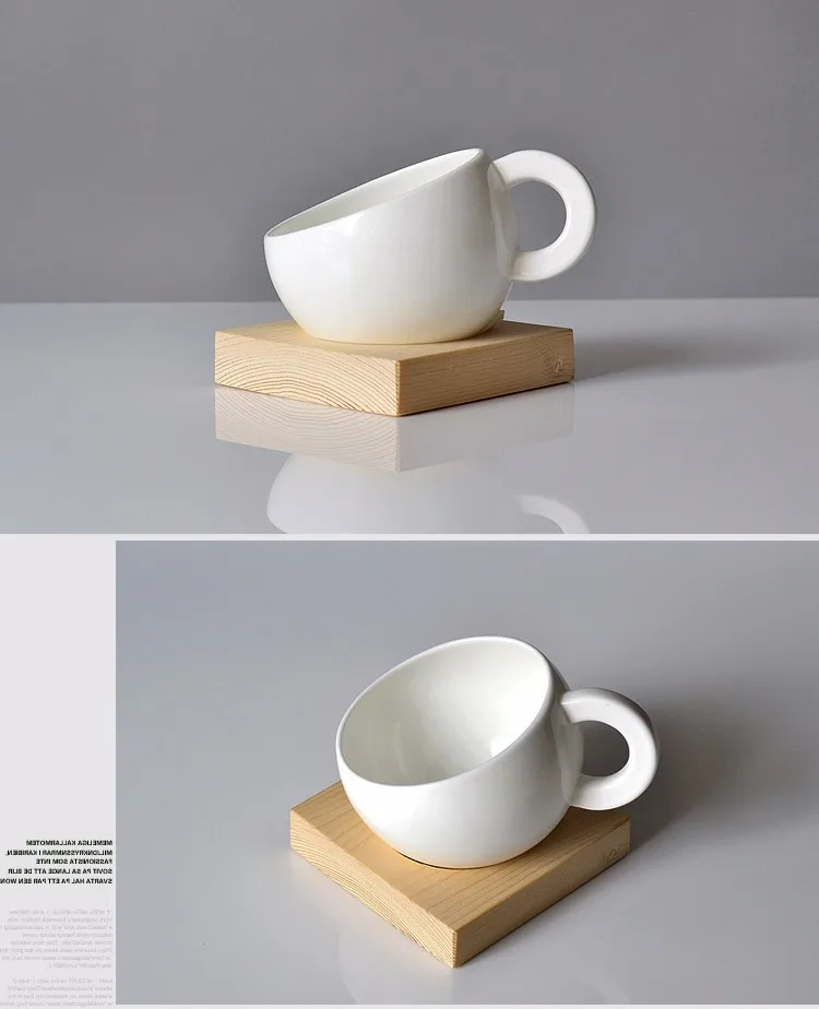 Китайская керамическая кофейная чашка простая чашка капучино набор Корея пара фарфоровая чашка для завтрака