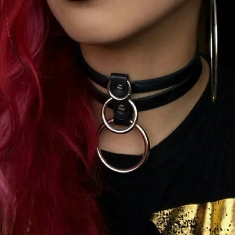 Женское Ожерелье чокер в стиле панк из натуральной кожи|jewelry choker|fashion chokerfashion necklace