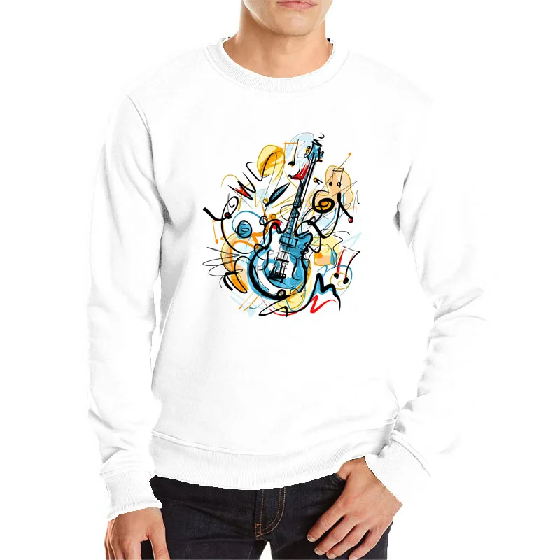 

Hot sale cool Art hoodies love music hip hop streetwear fashion spring clothes personality guitar outwear cotton sweatshirt