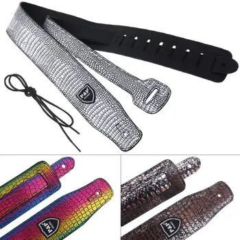 

Adjustable PU Leather Guitar Strap with Crocodile Grain Style for Guitar Bass Musical Instrument 3 Colors Optional