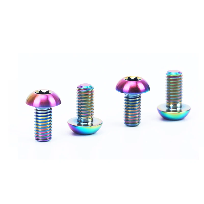 12 pcs M5x10mm قرص الفرامل الدوار البراغي T25 توركس دراجة هوائية من التيتانيوم أجزاء دراجة جبلية تيتانيوم خفيفة الفرامل الدوار المسمار