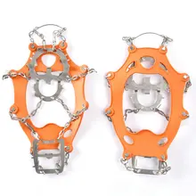 12 зубов стальная накладка против скольжения на льду шип для противоскользящая обувь Скалолазание снег шипы кошки