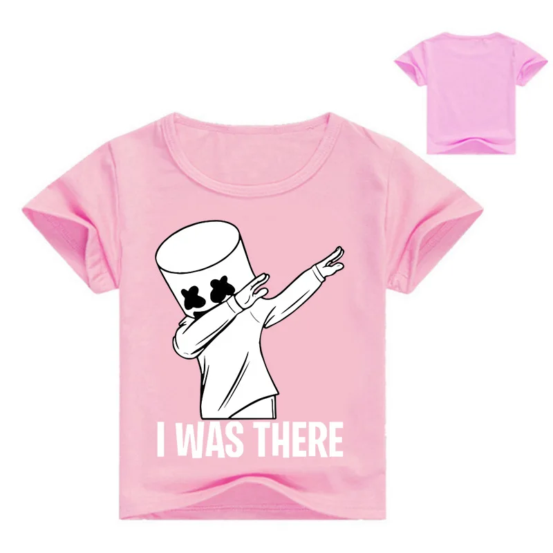 

Z&Y 2-16Y Fashion Mask DJ Marshmello T-shirt Boys T Shirt Jongen Children Funny Tshirt Kids Summer Dabbing Tops Casual Clothes