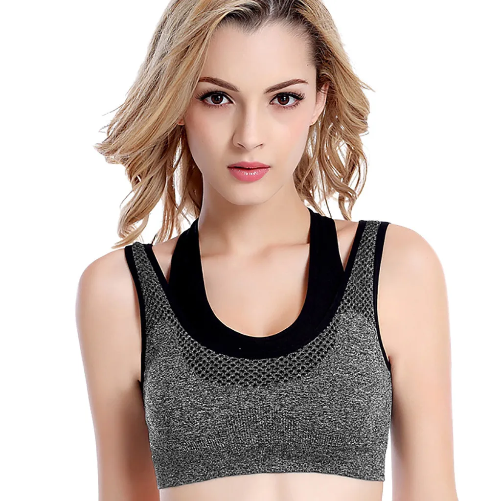 

Crop Top Women Sexy Sleeveless Running Vest Summer Top Mujer 2019 Dry Breathable Sports Tank Tops Tee With Padded Cropped 19MAY7