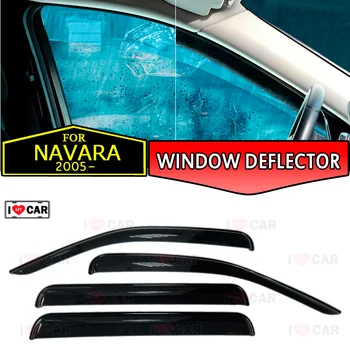 

Window deflector for Nissan Navara 2005- car window deflector wind guard vent sun rain visor cover car styling decor