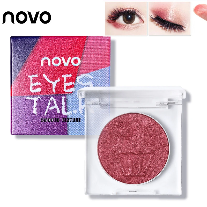 

NOVO Brand New Single Tone Shimmer Eyeshadow Palette 15 Color Glitter Eye Shadow Powder Smooth Texture Natural Eye Cosmetics
