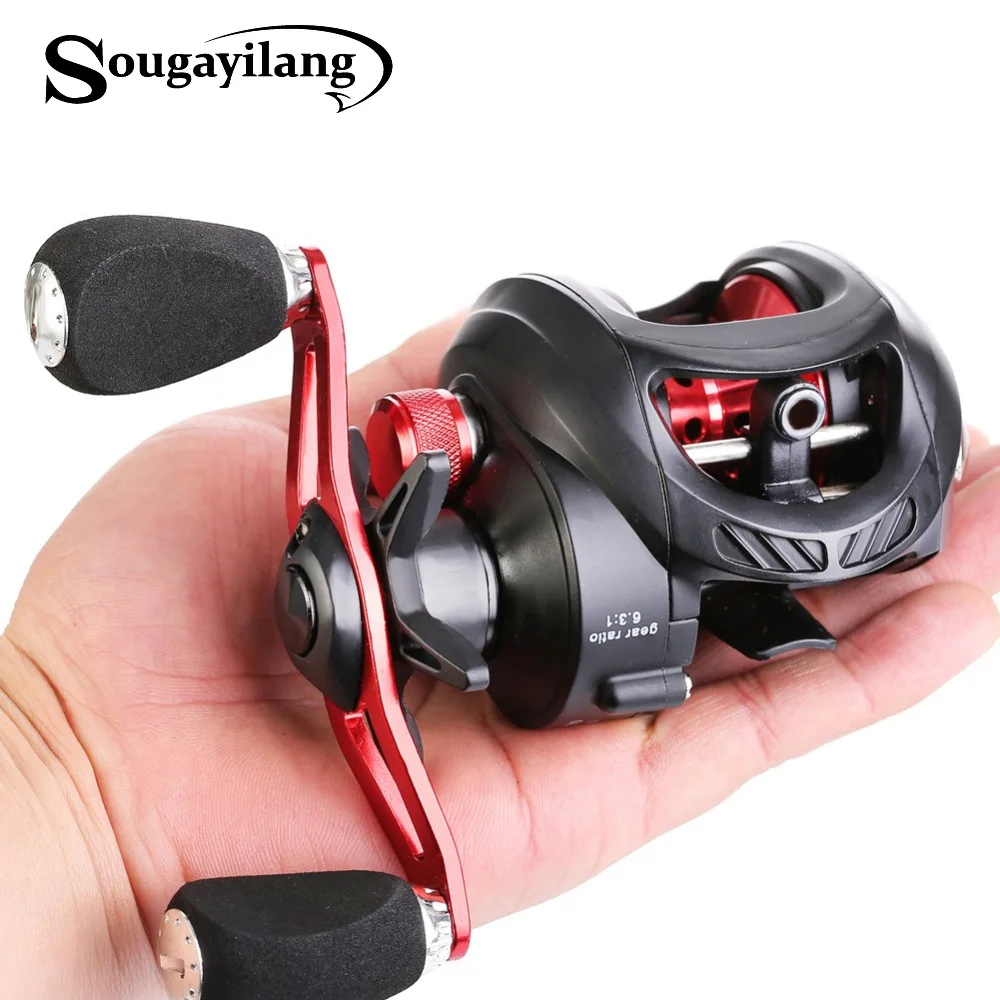 Sougayilang 6.3:1 High Speed Baitcasting Fishing Reel Casting Reel Saltwater Freshwater Fishing Coil Wheel de pesce Max Drag 9kg