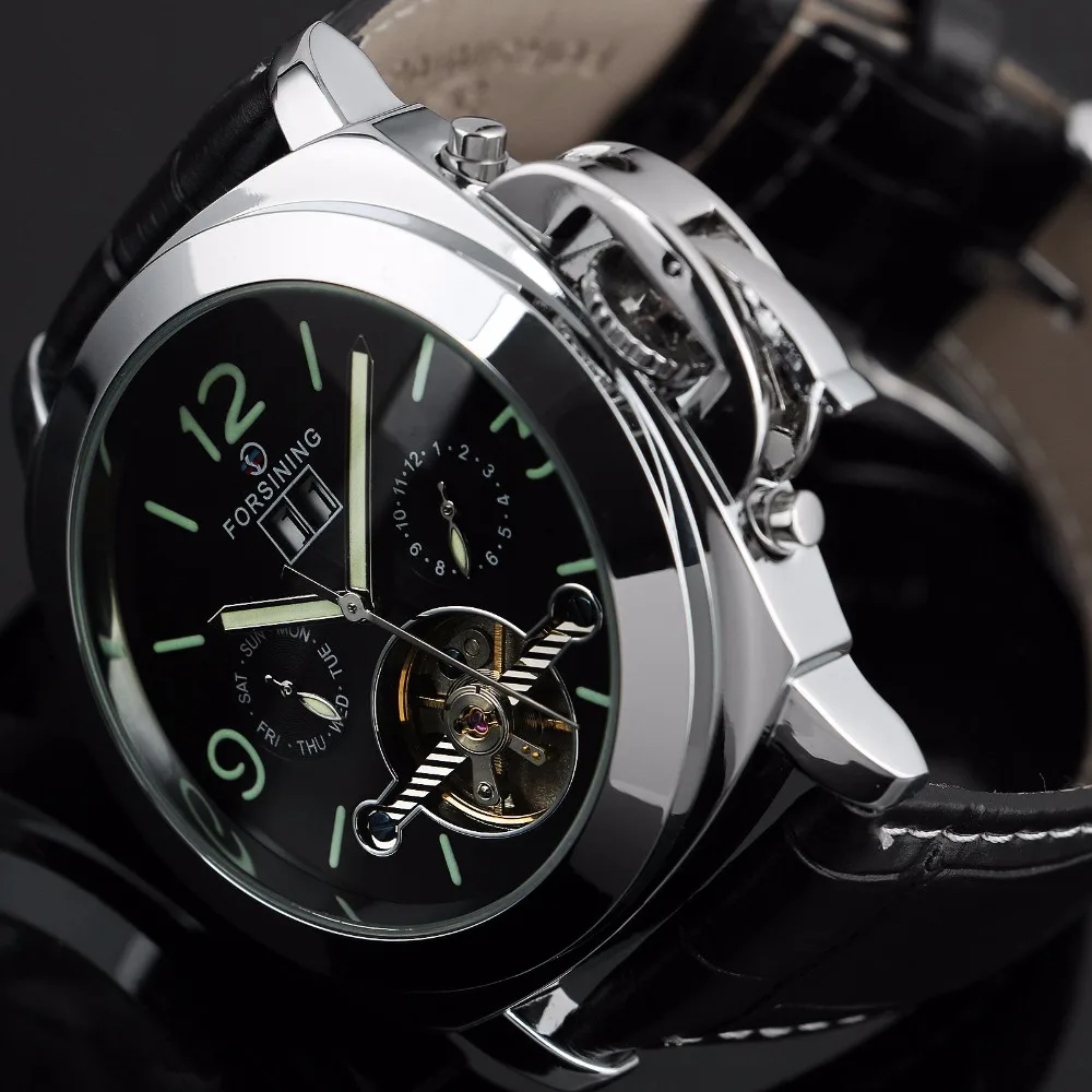 Marca de Luxo Forsining Relógio Mecânico Automático Montre Homme Relojes Masculino Luminoso Erkek Kol Saati Relógios Men