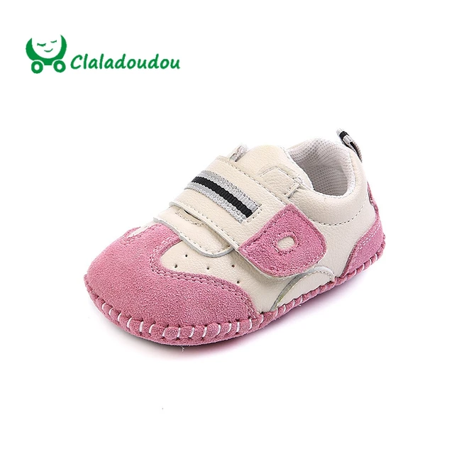claladoudou 11 13cm baby prewalker pu leather pink baby girl shoes boy shoes size 5