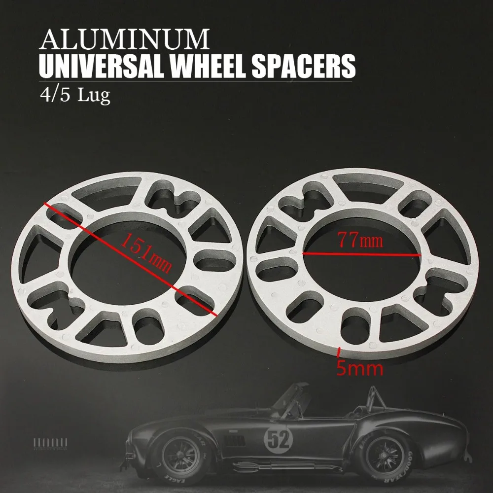 2 шт Универсальный алюминиевый сплав 4 и 5 наконечник 5 мм толщина колеса разделительная прокладка для автомобиля Авто