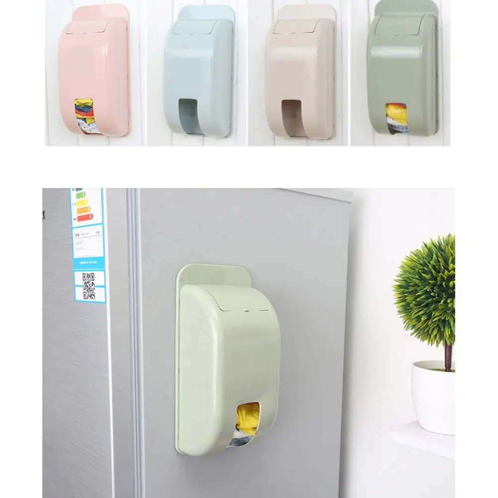 

Yfashion Kitchen wall-hanging plastic bag garbage bag receiving box nail-free traceless tape cover bag receiving rack