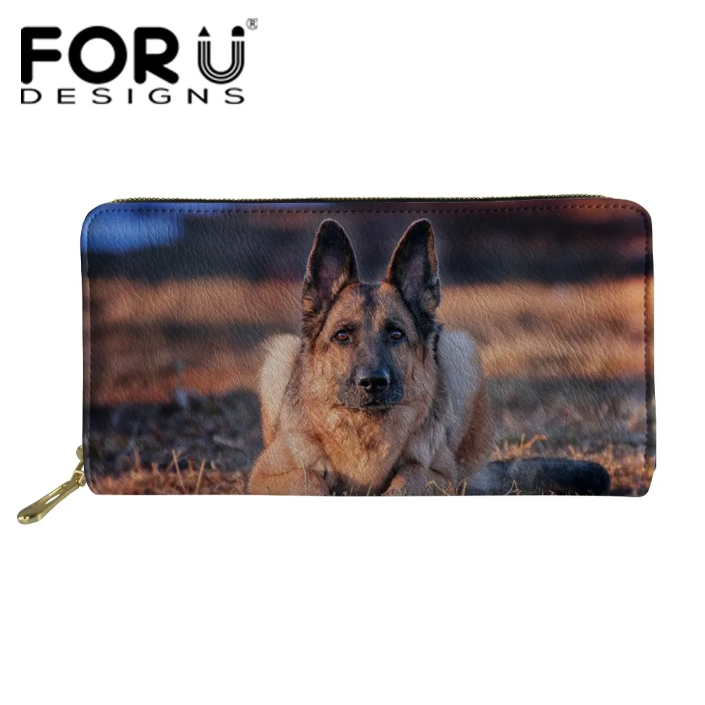 FORUDESIGNS/женские длинные бумажники с немецким принтом Шепард модный кошелек для