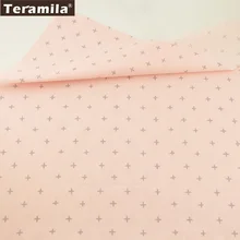 Teramila хлопок Ткань твил жира квартал мягкий Материал кровать Лист светло-розовый простой x конструкций лоскутное Постельные принадлежности стежка ткани