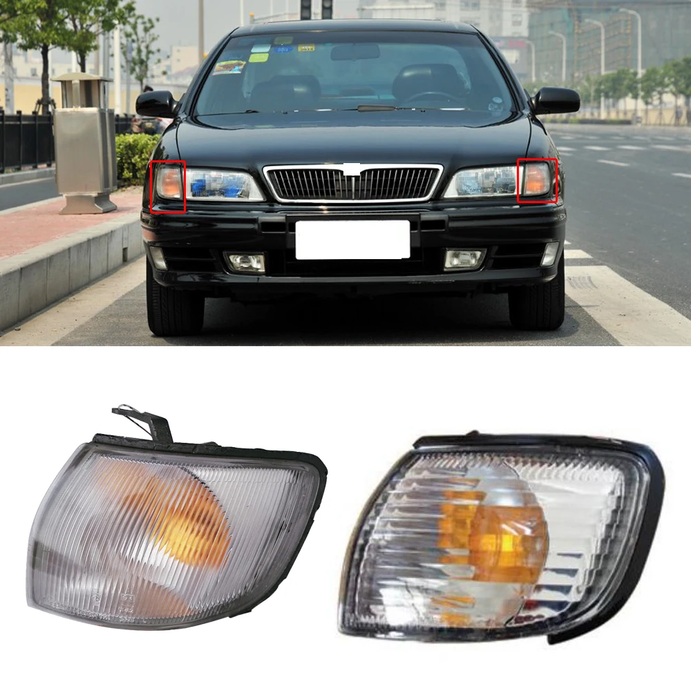 

CAPQX 1PCS For Nissan Cefiro A32 1995-1998 Front Headlight Marker Light Side Fender Turn Signal Light Corner Indicator Light