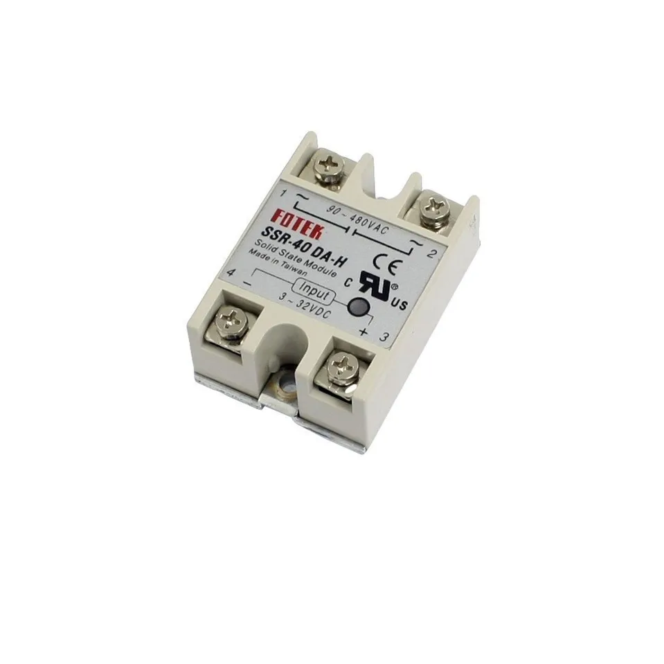 1 шт. 90 V-480 V 40A 250 V SSR-40DA-H твердотельные реле Модуль 3-32 В постоянного тока в переменный ток SSR-40 Da SSR Пластик чехол с фабрики