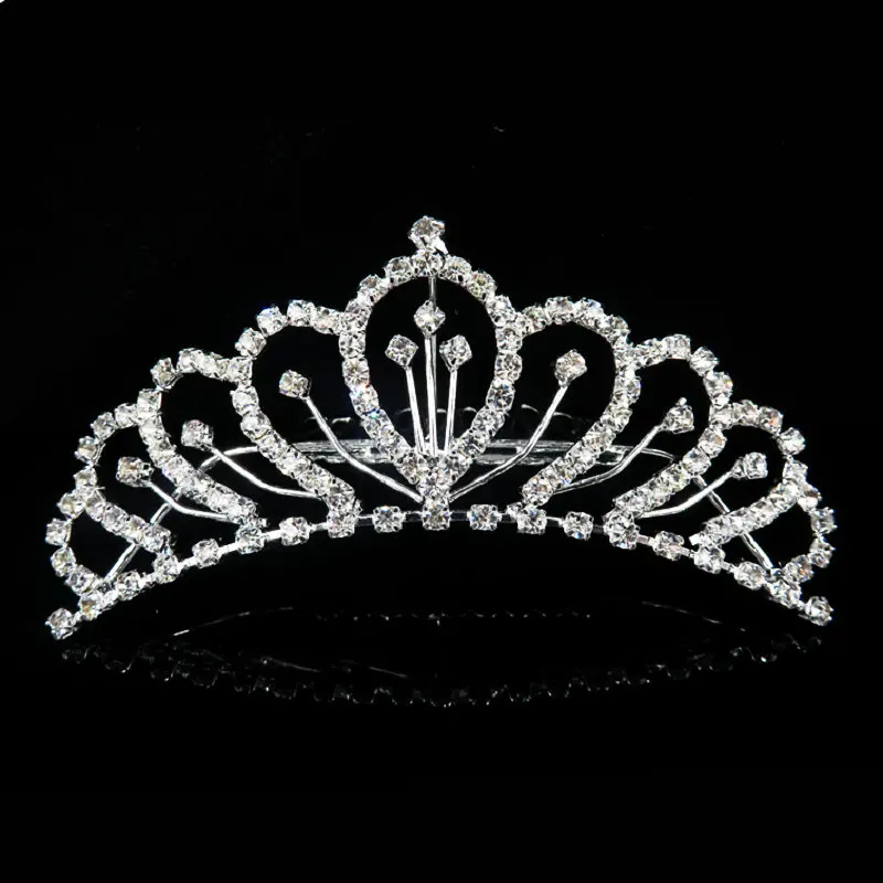 Горячие оптовые свадебные аксессуары для волос Свадебные украшения на голову, Тиары и короны для девушек невесты корона тиара гребень - Окраска металла: 6