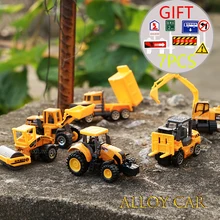 6PCS/lot Mini Diecast Construction Vehicle 7 Styles Model Metal toys Cars Tractor Toy Dump Truck Model Alloy Toy Car 6PCS/lot Mini Diecast Construction Vehicle 7 Styles Model Metal toys Cars Tractor Toy Dump Truck Model Alloy Toy Car