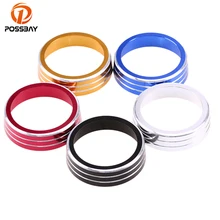 POSSBAY алюминиевый сплав 3 шт. авто вентиляционное отверстие кондиционер декоративное кольцо автомобильный Кондиционер Переключатель управления теплом для VW Lama