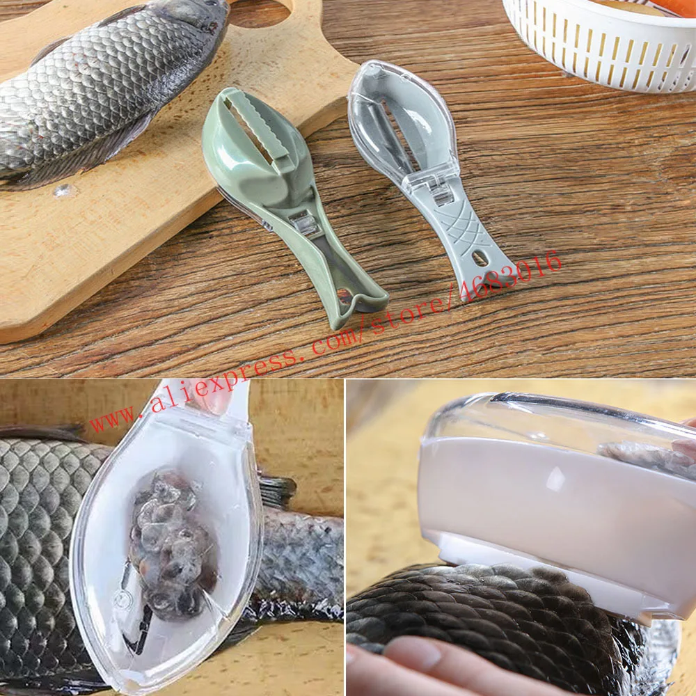 Fish Scaler Brush Skin Remover Plastic Cleaner For Fish New Fish Skin Scraping Tools Seafood Tool Sets kitchen CIQ