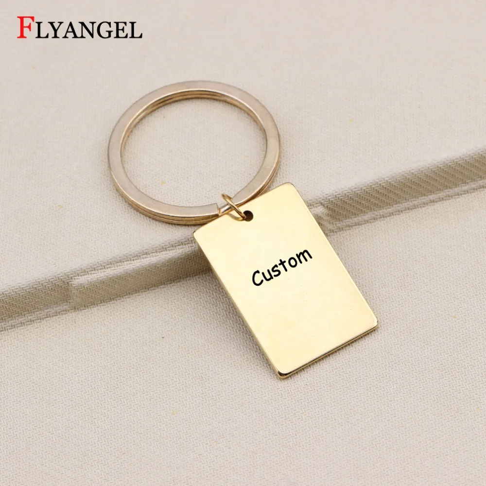 

30*20mm Customized Keychain Text Lettering Engraving Key Chains Custom Personal Couplse Gift Women Men Family Friends Gifts