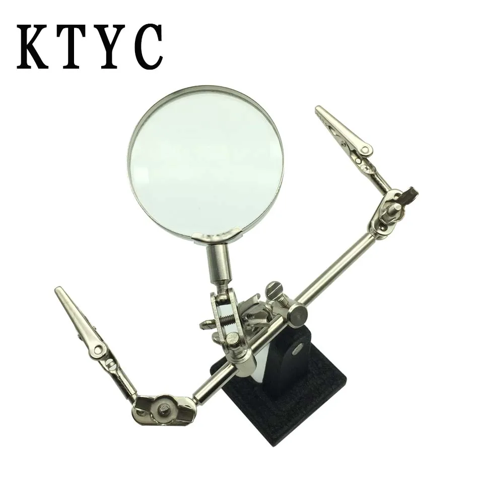 KTYC Third Hand Soldering Iron Stand Helping Clamp Vise Clip Tool Glass