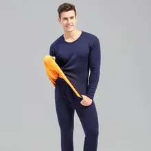 Комплект мужской одежды из 2 предметов, мужские комплекты термобелья, осенне-зимнее эластичное теплое нижнее белье, мужское термобелье, кальсоны