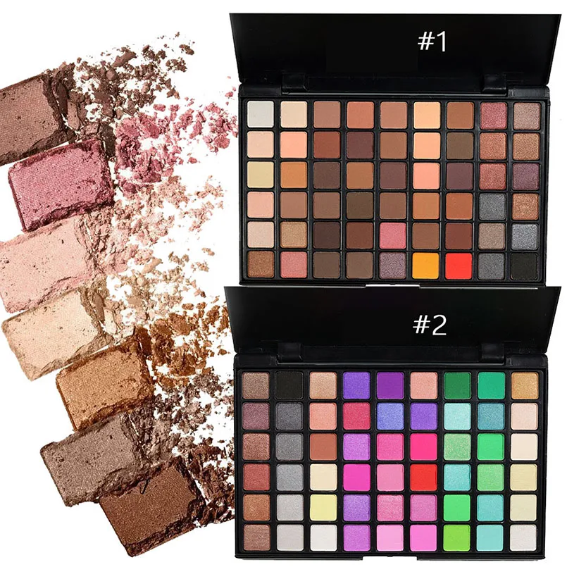 

POPFEEL 54 Colors Nude Smoky Color Matte Eye Shadow Palette Waterproof Shimmer Eyeshadow Palette Pigment Eyes Makeup Mauqiagem