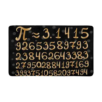 

Inscription Number Pi. Educational Pattern Indoor Doormat Non Slip Front Entrance Door Mat Rug