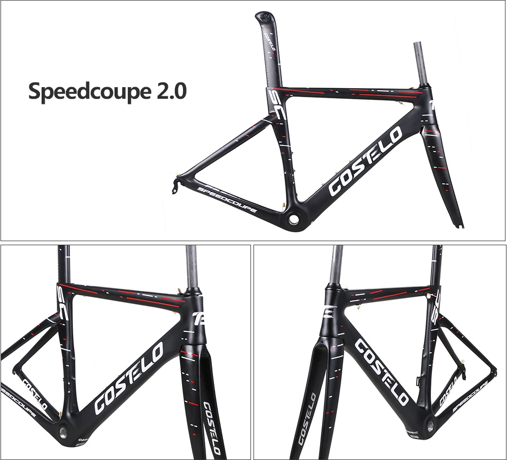 Flash Deal 2018 Costelo Speedcoupe carbon road bike frame Costelo bicycle bicicleta frame carbon fiber bicycle frame 49 51 54 56 58 9