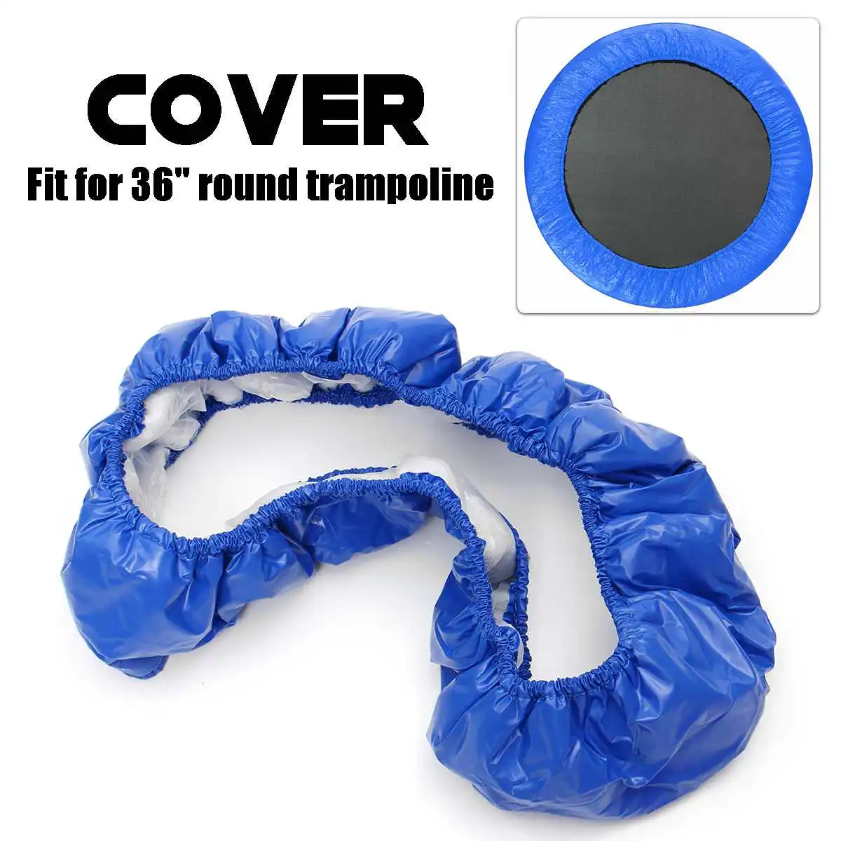 

Replacement Thicken 3 Layer Waterproof Cover For 36" Round Spring Trampoline Pad Environmental PVC Material Shock Absorbent