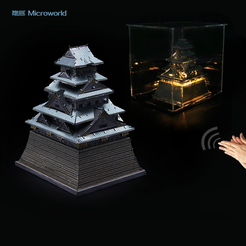 Microworld замок Осака Япония 3D Металлические Головоломки здание собрать модель наборы DIY головоломки игрушки домашний декор взрослые коллекционные вещи подарки