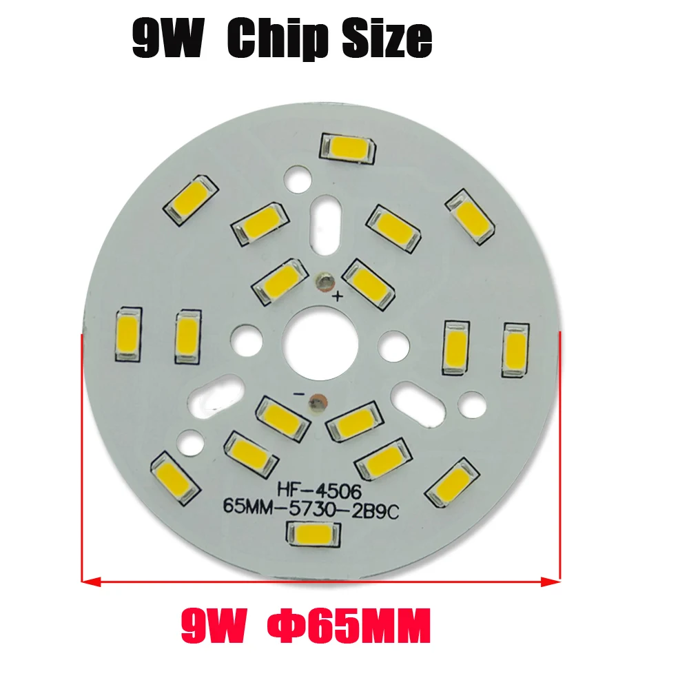 PCB алюминиевая подложка светодиодный 5730 панель источника света теплый натуральный белый для 9W65mm потолочный светильник потолочный патч-светильник
