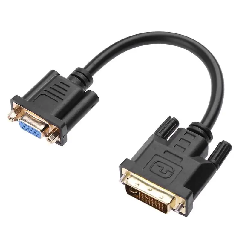 23 см DVI 24+ 5 Pin типа «папа» к VGA Женский M/F кабель-удлинитель адаптер конвертер видео монитор конвертер провода для PC проектор PS3 PS4