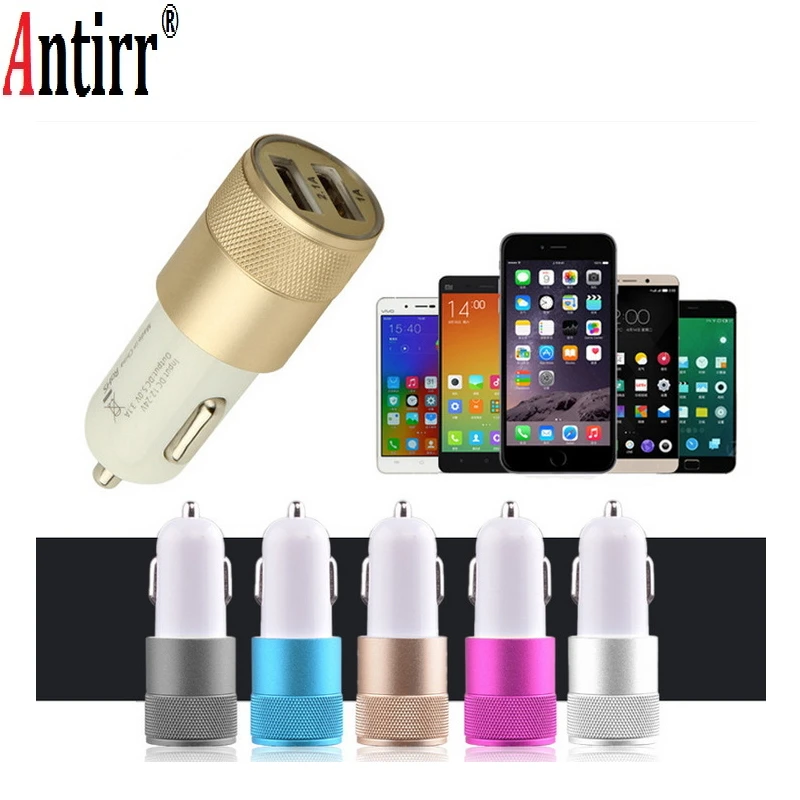 المزدوج USB 5 فولت/3.1A سيارة شاحن ل فون X 8 7 زائد العالمي الهاتف المحمول USB محول ل سامسونج S6 S5 USB السيجار المقبس