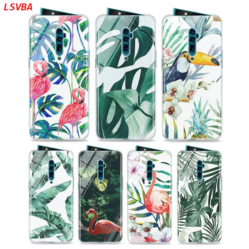 

Silicone Case Summer Leaf Cactus Plants for OPPO Reno Z 10X Zoom F11 F9 F7 F5 A7 R9S R17 Realme 2 C2 3 Pro Phone Shell Cover