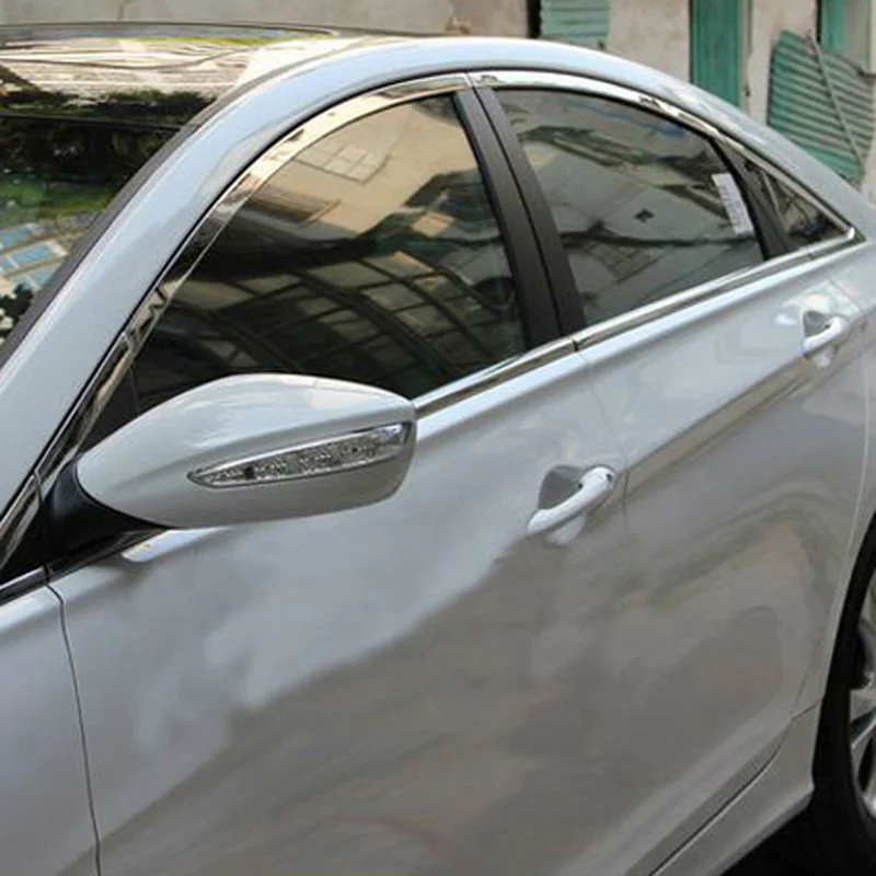 

For Hyundai Sonata 8 2011-2013 Stainless steel Window Chrome cover sill Lines car styling moulding sticker chromium strips