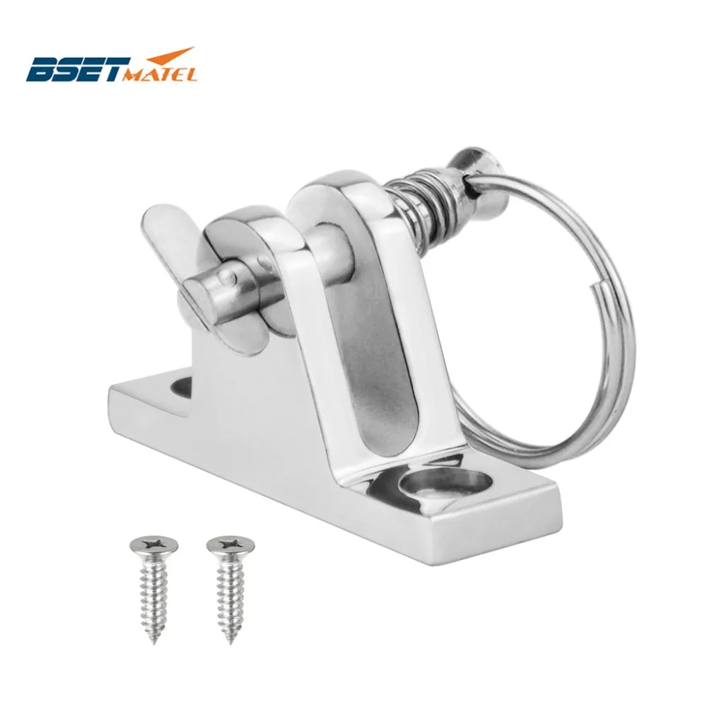 

90 Degree Stainless Steel 316 Boat Bimini Top Deck Hinge with quick release pin Marine Kayak Canoe Boat Cover Bimini Sprayhood