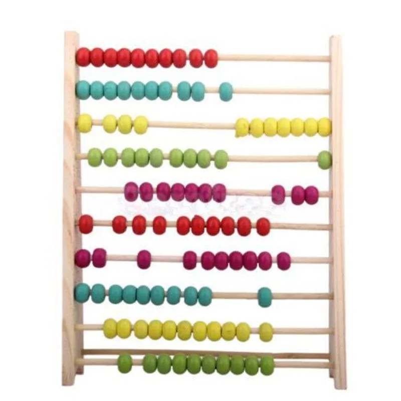 100 бусины деревянные счеты Счетный номер дошкольник Математика обучающая игрушка счетные бусины Математика обучающая развивающая игрушка