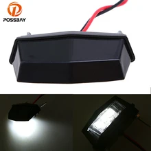 POSSBAY универсальный мотоцикл светодиодный номерной знак сзади Кафе Racer лампа для KTM Harley круизер кастом Honda dio Suzuki Yamaha R1