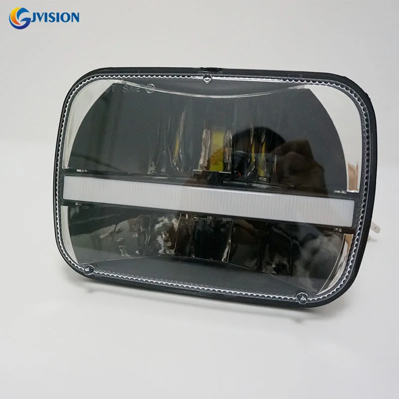 5x7 ''прямоугольный светодиодный фонарь 6x7 дюймов квадратный DRL для Jeep Wrangler YJ