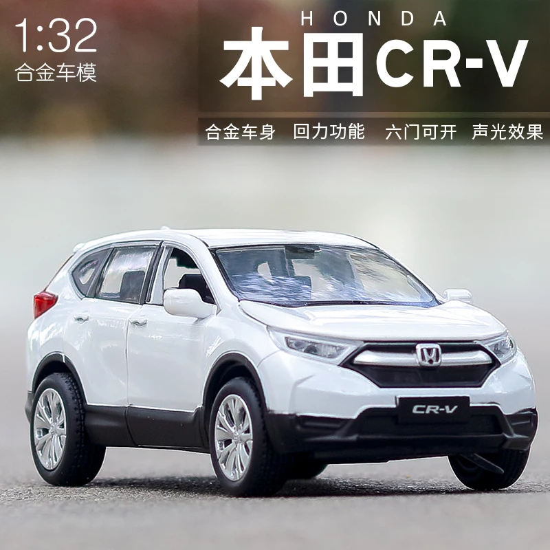 Модель автомобиля 1/32 Honda CR V Diecast & Toy Транспорт со звуком светильник коллекционные