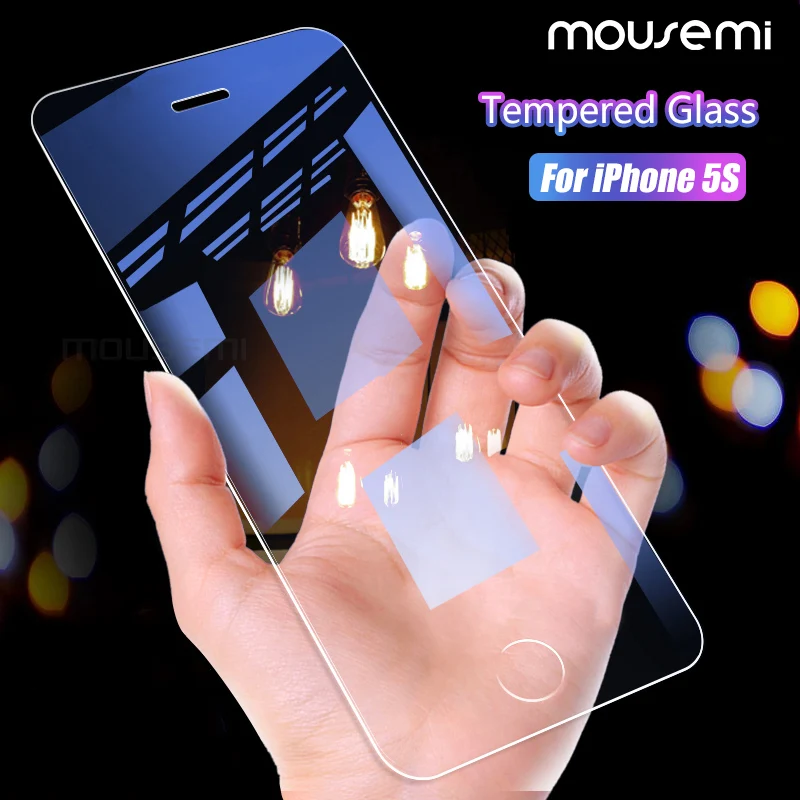 

MOUSEMI Glass For iPhone 5S SE 5 9H Ultra Thin Screen Protectors Tempered Protective Glass For iPhone 5S, Glass On For iPhone 5S