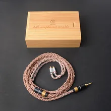 Сделанный на заказ DIY 2,5 мм сбалансированная линия 8 ядер один кристалл Медь Серебро Hifi обновленный MMCX кабель для SE535 SE215 UE900 LZ A4 A5