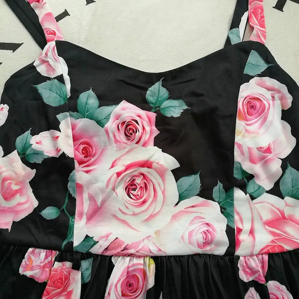 Family Look Women Matching Mother And Daughter Clothes Sleeveless Floral Dress For Mommy And Me Kids Girls Mom Daughter Dresses (2)