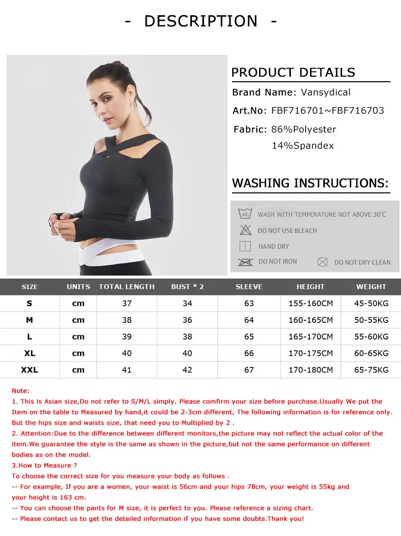 VANSYDICAL Yoga Top For Women Yoga Shirts Long Sleeve Gym Shirts Fitness Clothing Shirt Female Sports Tops Women Sport Shirt bts 11