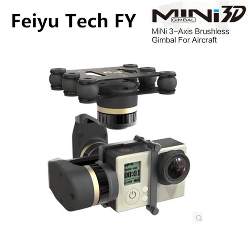 

Super Deal New Version Feiyu Tech FY MiNi3D 3 Axis Gimbal For GoPro4 GoPro3+ GoPro3 Sport Camera For FPV Multicopter Part