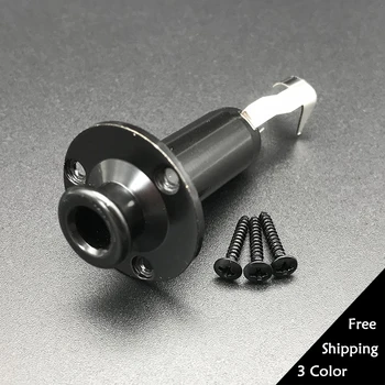 

Brass Acoustic Electric Guitar End Pin EQ Output Input Jack Guitar Plug Socket 6.35 Guitar Parts Black Silver Gold 3 color