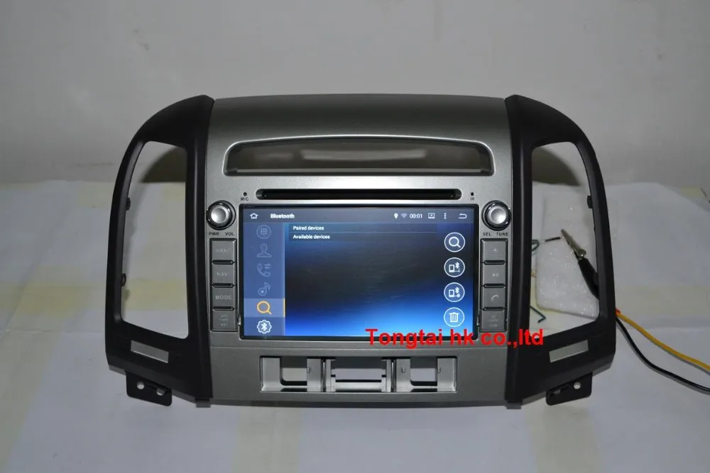 Top 7" Android 7.1 for hyundai SANTA FE 2006 2012 car DVD radio player  3 hole,gps navigation,3G,BT,Wifi,2GB Russian,english 18
