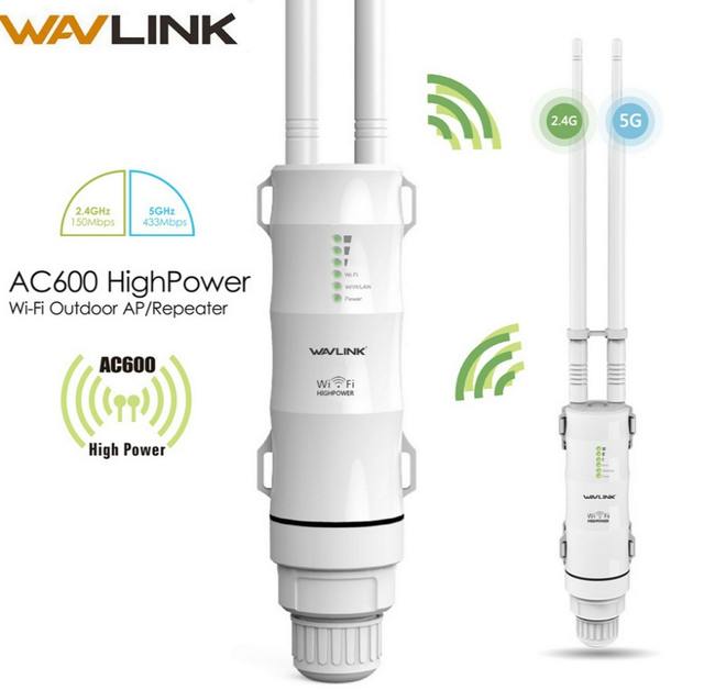 Wavlink 5Ghz Outdoor Waterproof Wi-fi Range Extender Router Repeater 600mbps High Power 12dbi Antenna Amplifier