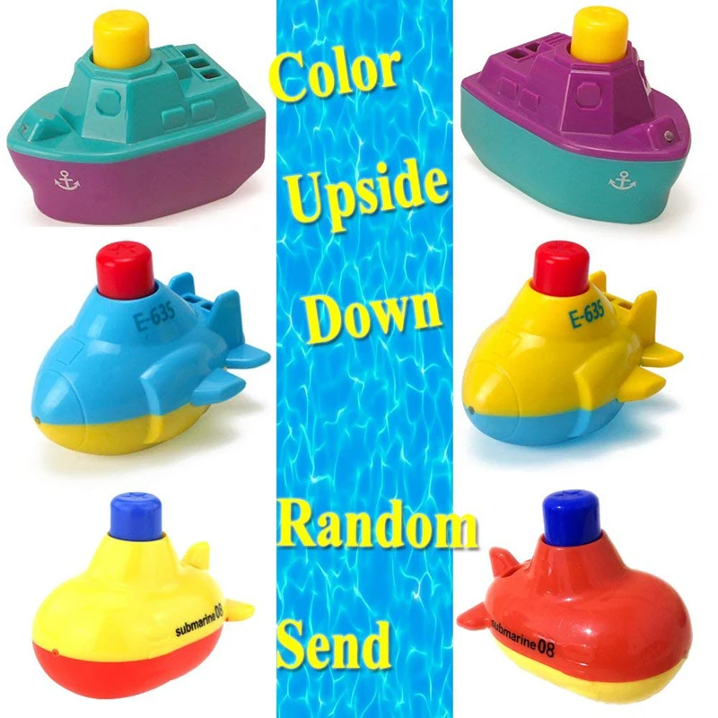 Baby Mini Cute Bath Float Boat Cool Swimming Pool Beach Bathroom Ship Water Floating Learning Toys For Toddler 4pc/set | Игрушки и хобби